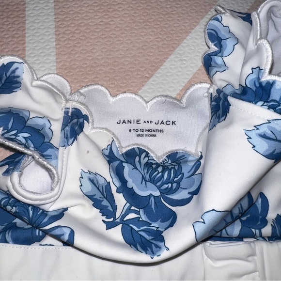 Floral Scalloped Edge Bathing Suit - Picture 3 of 3